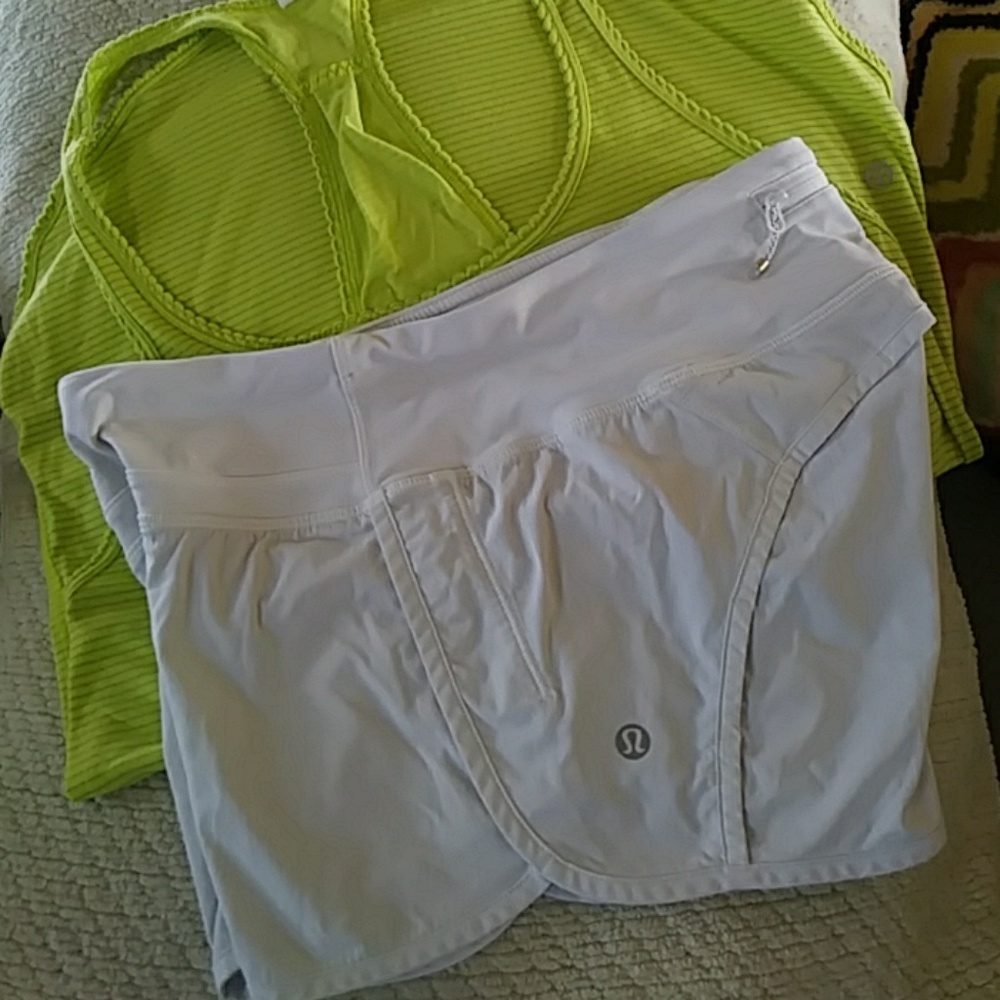 Lululemon white speed shorts..size 4