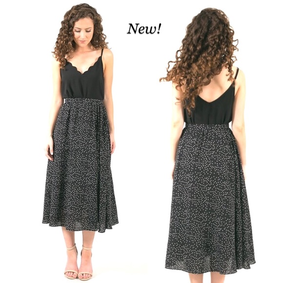 Skylar Dresses & Skirts - Dot Print Midi Skirt - NEW with Tag