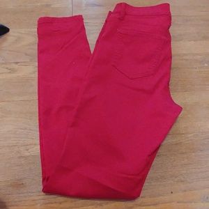 Red Stretchy Jeggings