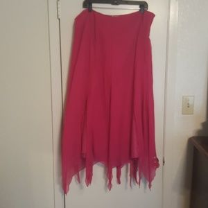 Hot pink skirt