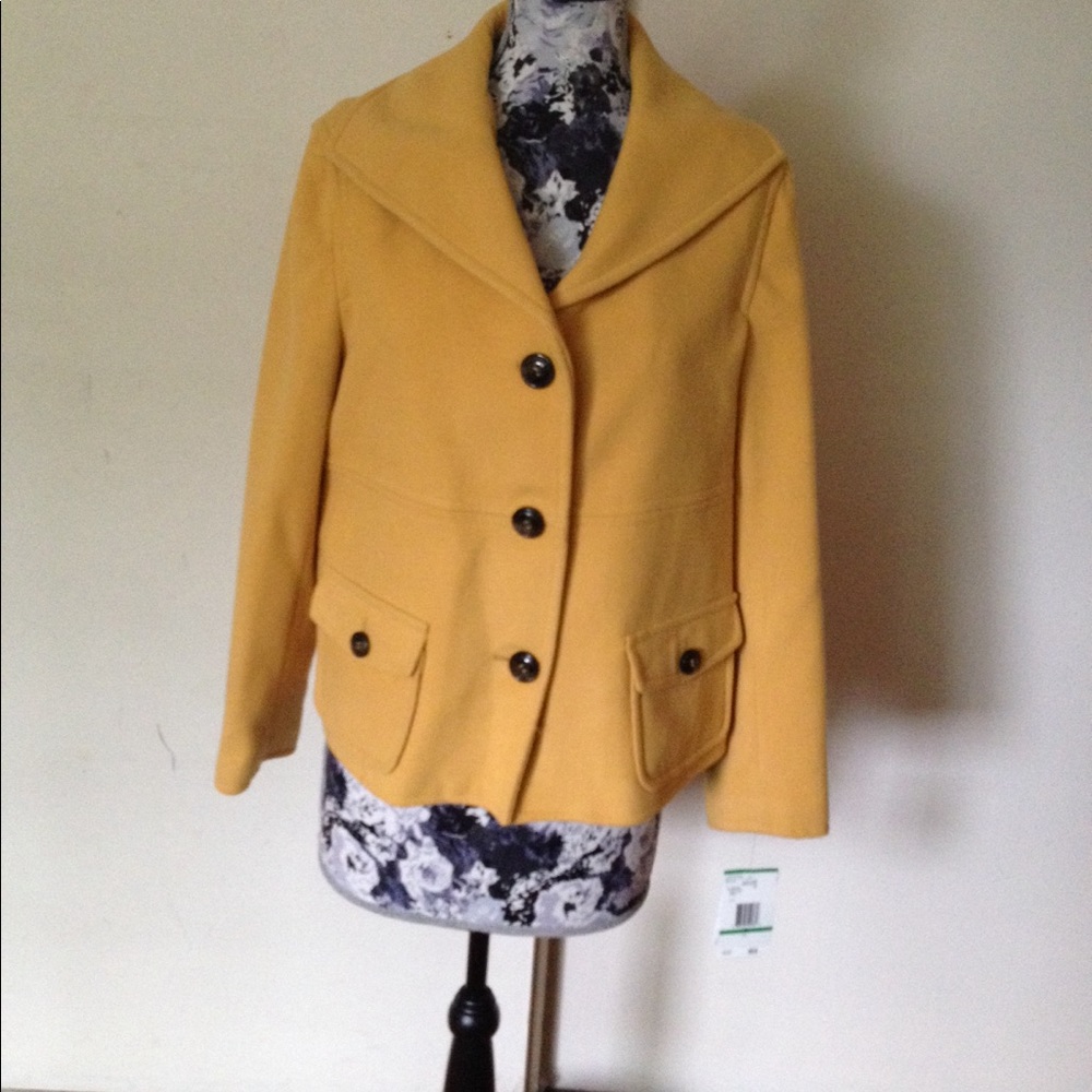 JONES WEAR yellow pea coat