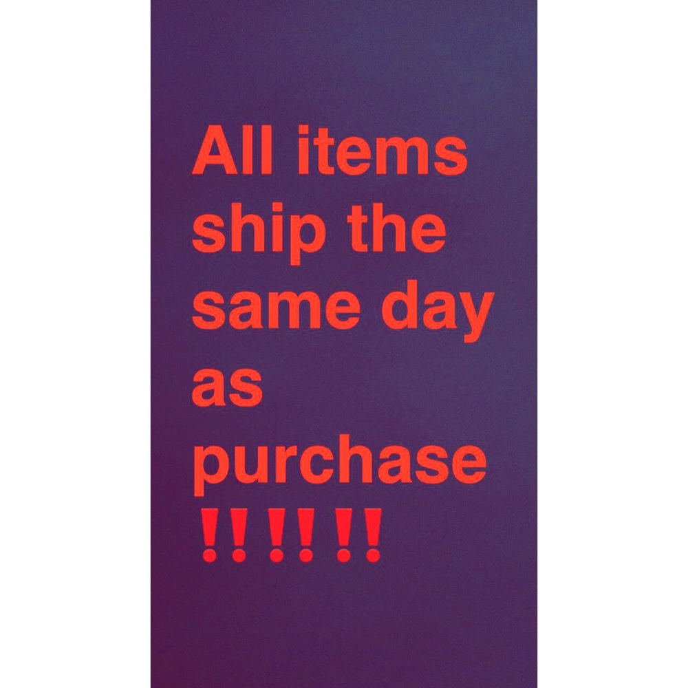 All items are shipped the same day of purchase