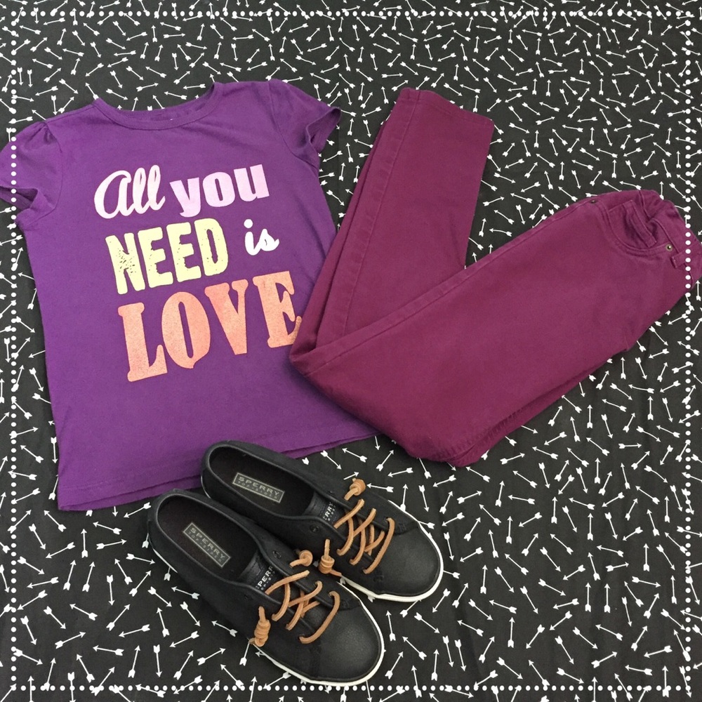 Crazy 8 Purple Short Sleeve Shirt M 7-8