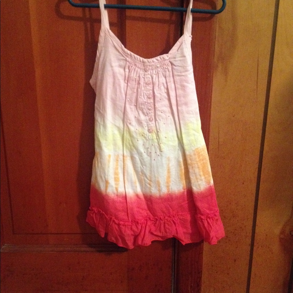 Justice/girls top/seq detail on the front
