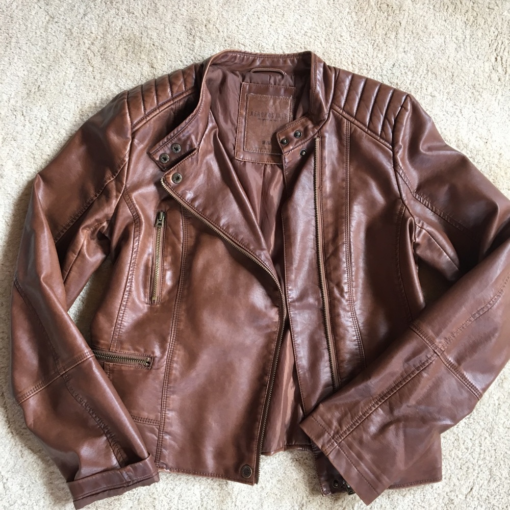 Aeropostale leather jacket Medium