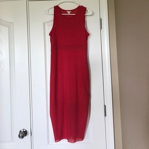 Red Guess Midi Dress, Medium
