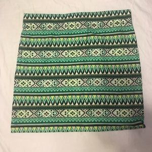 Forever 21 bandage Aztec skirt
