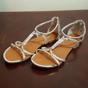 Silver sandals