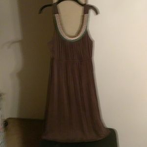 Beaded Brown Dress