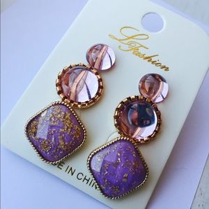 Carley Lilac 3 Set Stud Earrings