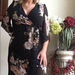 Floor length floral dress