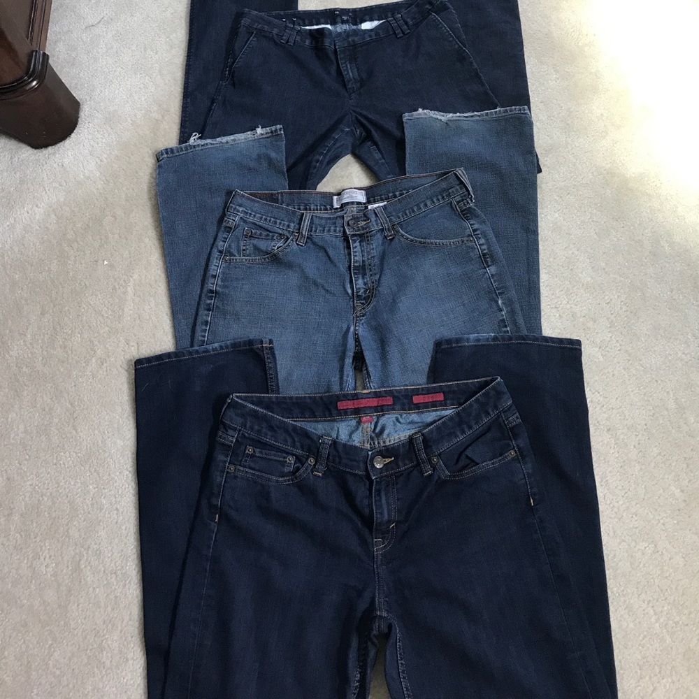 Size 12 jeans bundle Banana Republic,Gap Levi's
