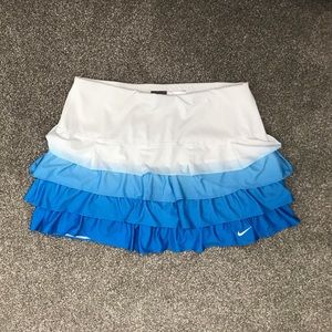 Nike Ombré Blue & White Ruffle Tennis Skirt
