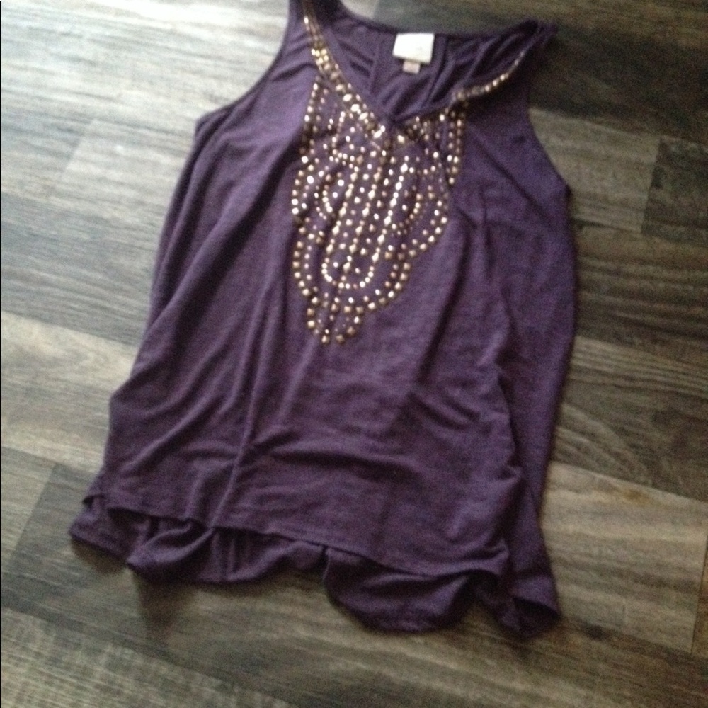 Knox rose women's L purple tank top
