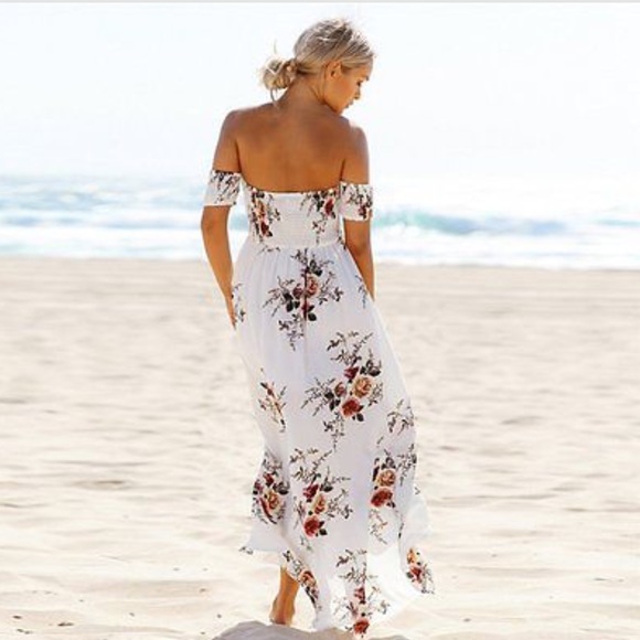Off-The-Shoulder Boho Maxi Dress - Picture 4 of 5
