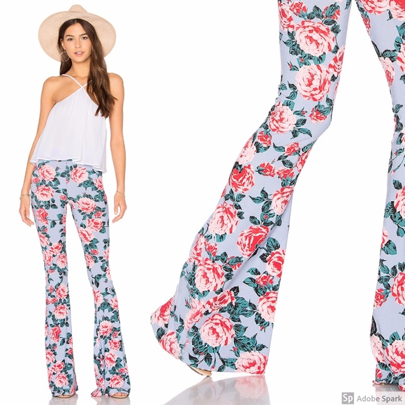 Show Me Your MuMu Pants - Show Me Bam Bam Bells Cabbage Rose Spandy