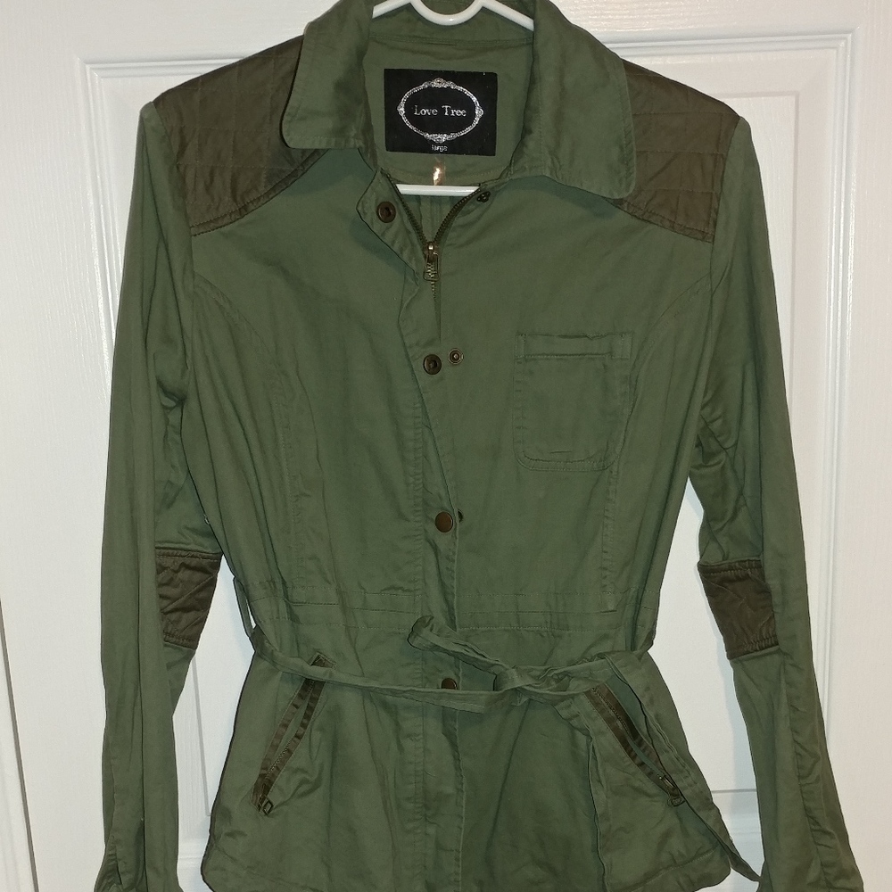 Lightweight dark green utility jacket