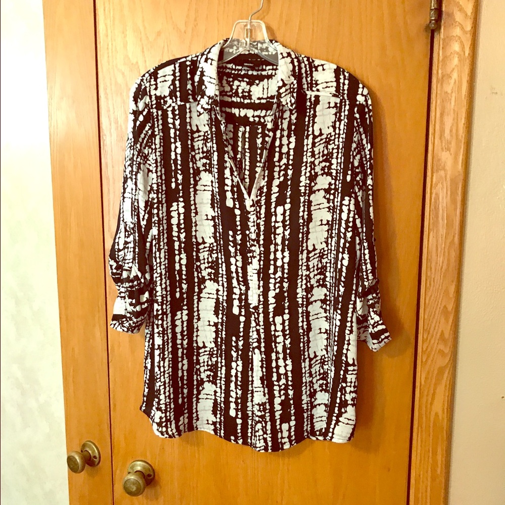 Patterned button down shirt