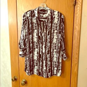 Patterned button down shirt