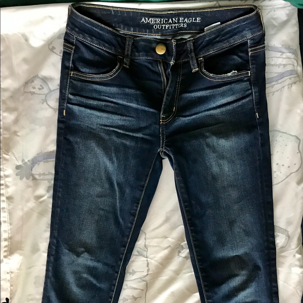 American Eagle Blue Jeggings Size 4