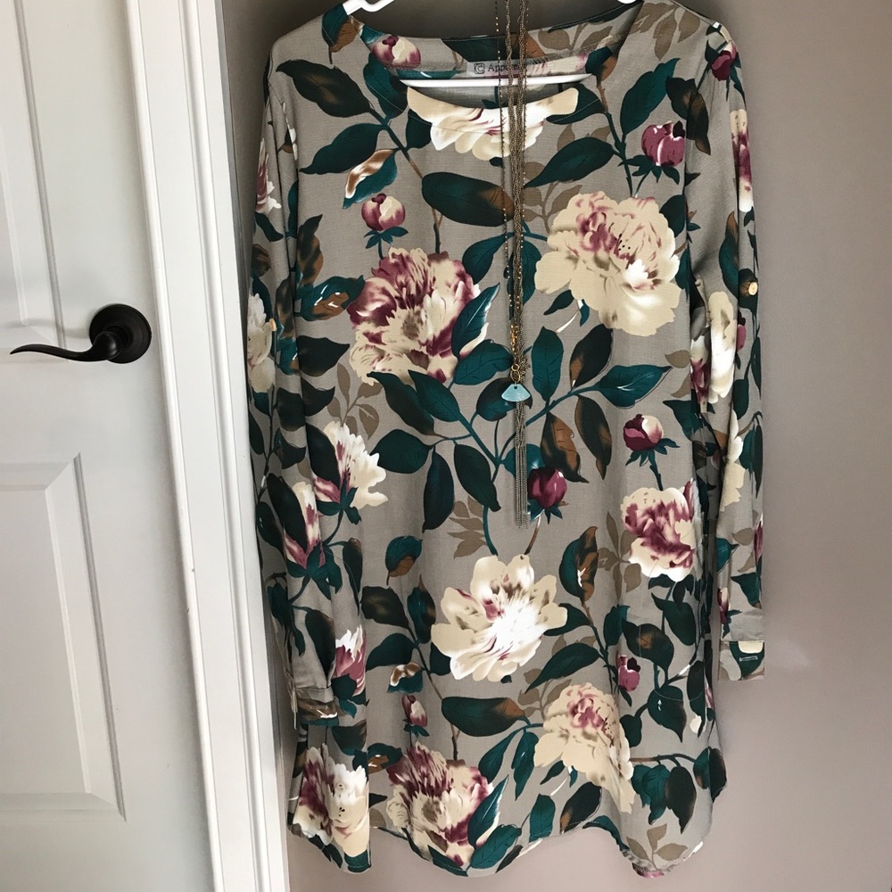 Floral dress, pretty for fall!