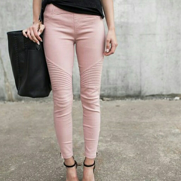 - Last - Mauve Moto Jegging with Ankle Zipper - Picture 2 of 2