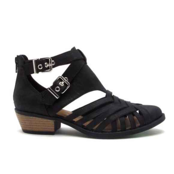 Sale! Black Low Heel Bootie - Picture 2 of 3