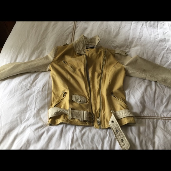 All Saints Harper Leather Jacket Size US 0 - Picture 2 of 6