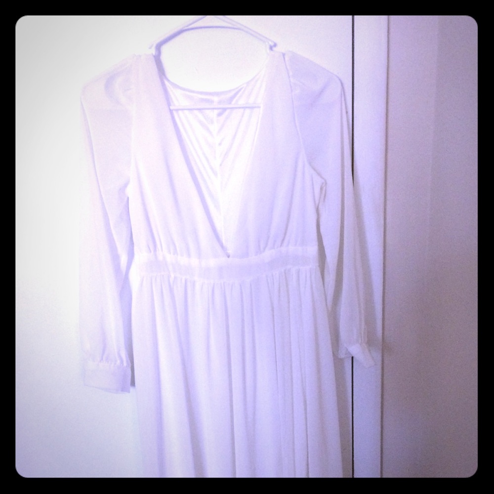 White full length dress