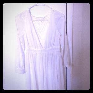 White full length dress
