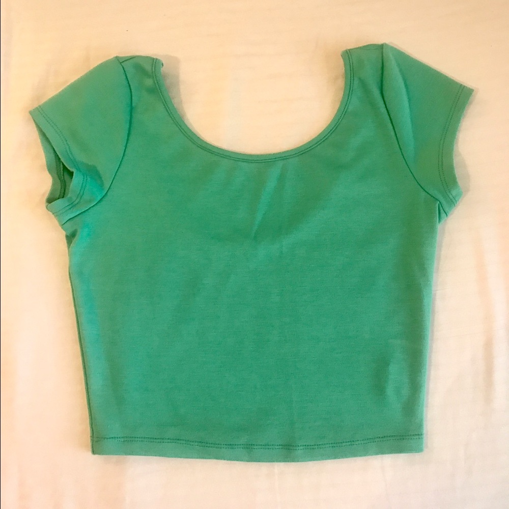 Sea foam green crop top size small by Misope