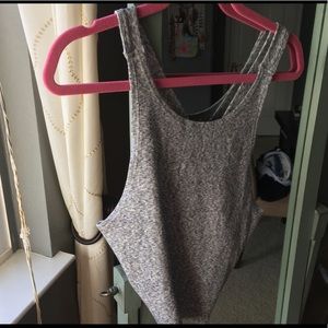 Cute grey crop top form top shop