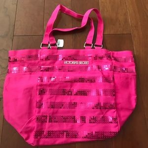 Victoria's Secret Neon Pink Tote Bag