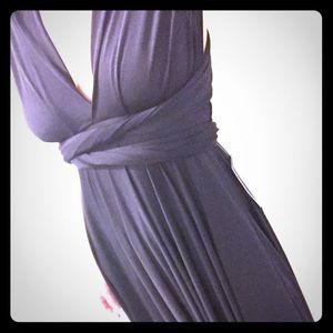 Two Birds short black multi-wear formal dress