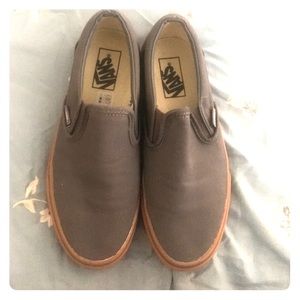 Gray slip on van shoes