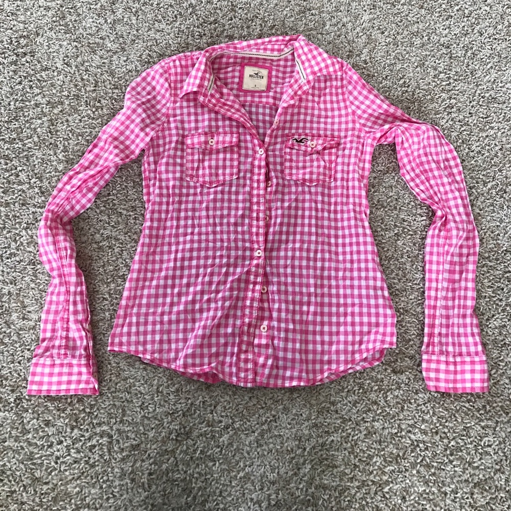 Small pink and white checkered shirt
