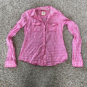 Small pink and white checkered shirt