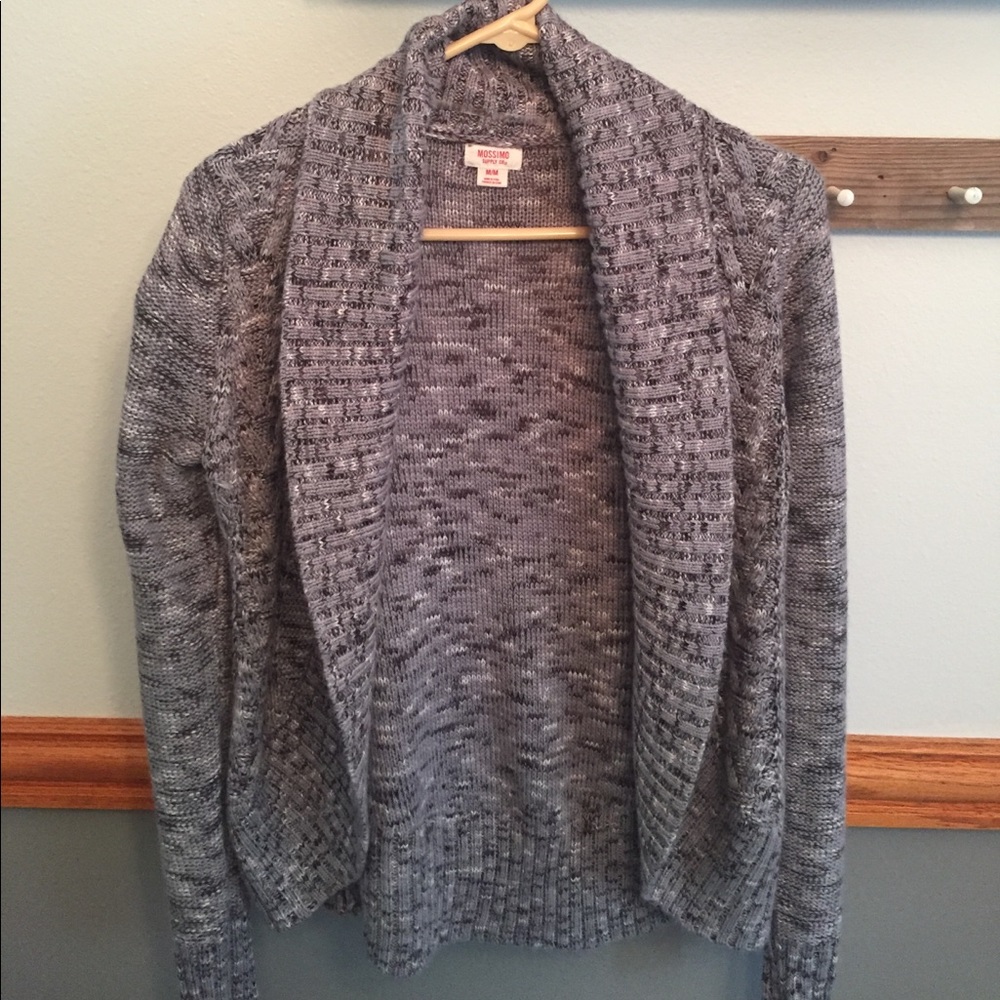 Grey cable knit sweater