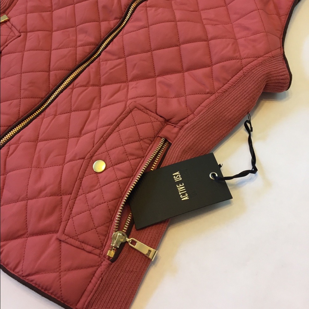 LAST ONE! Large QUILTED VEST Suede - Picture 6 of 6