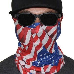 Sun mask, American Flag, face shield, outdoors