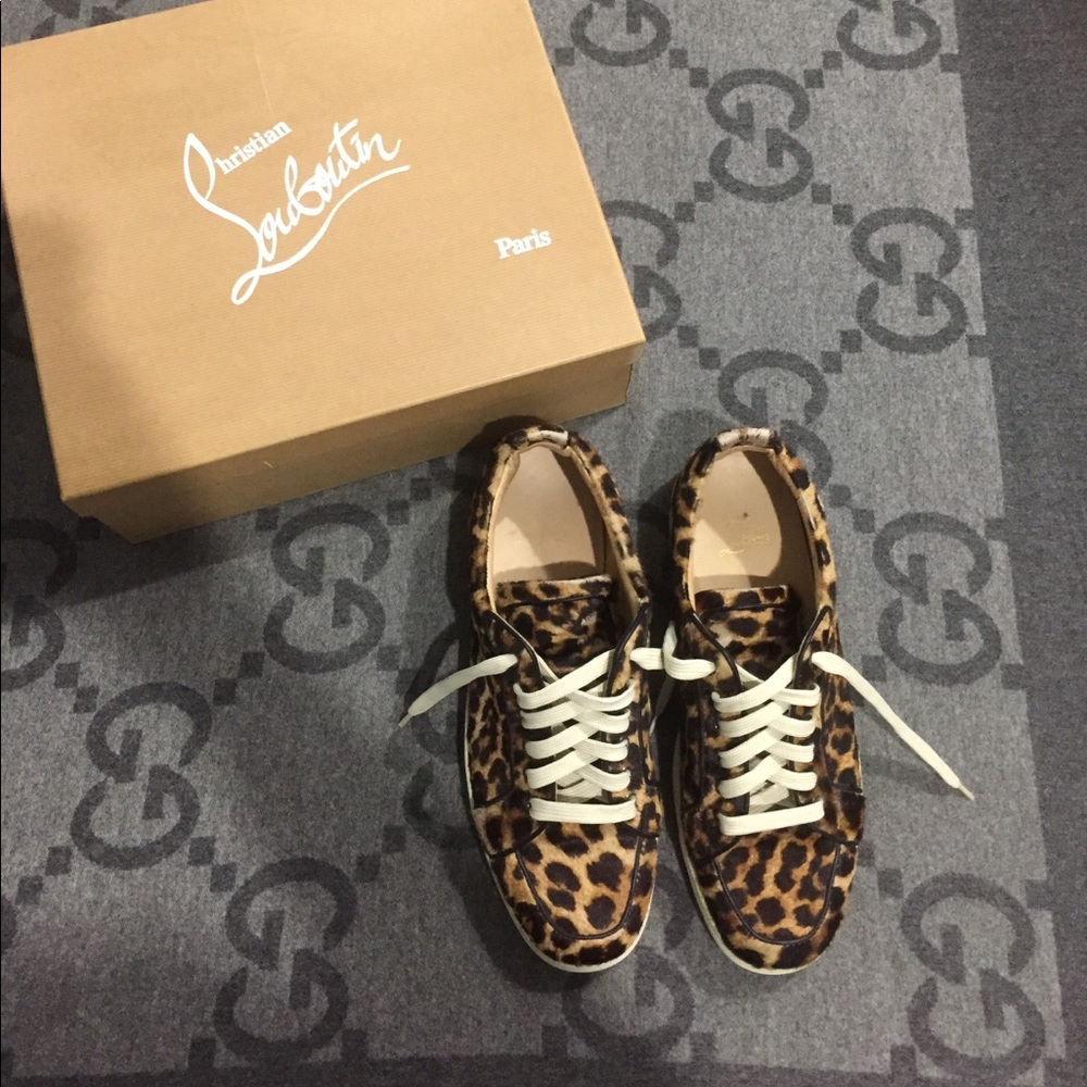 SOLD 100% Auth Christian Louboutin Sneaker Cheetah