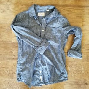 Denim polka dot shirt