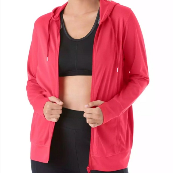 Fullbeauty Sport Tops - Zipfront Pique Hoodie 18/20