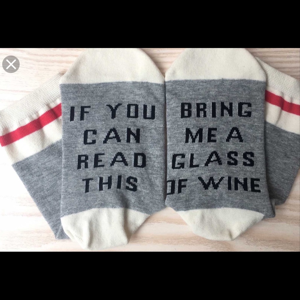 PLEASE BRING ME WINE Socks - Picture 2 of 7
