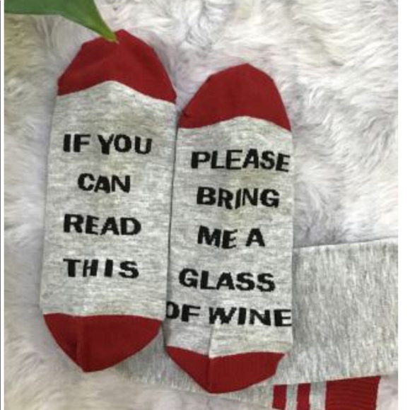 PLEASE BRING ME WINE Socks - Picture 4 of 7