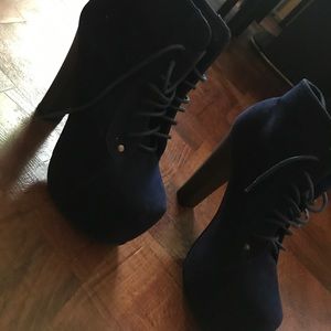 Royal blue sexy diva heels