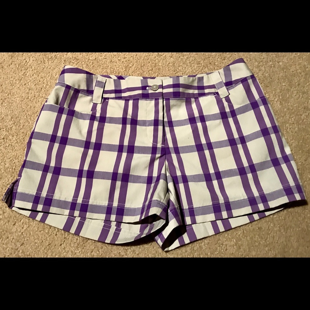 Adidas Purple & Light Beige Shorts Women's Sz 6
