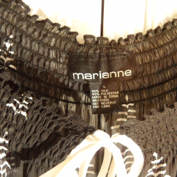 Marianne:  Semi-Sheer Boho 55% SilkTop (L) - Picture 7 of 8