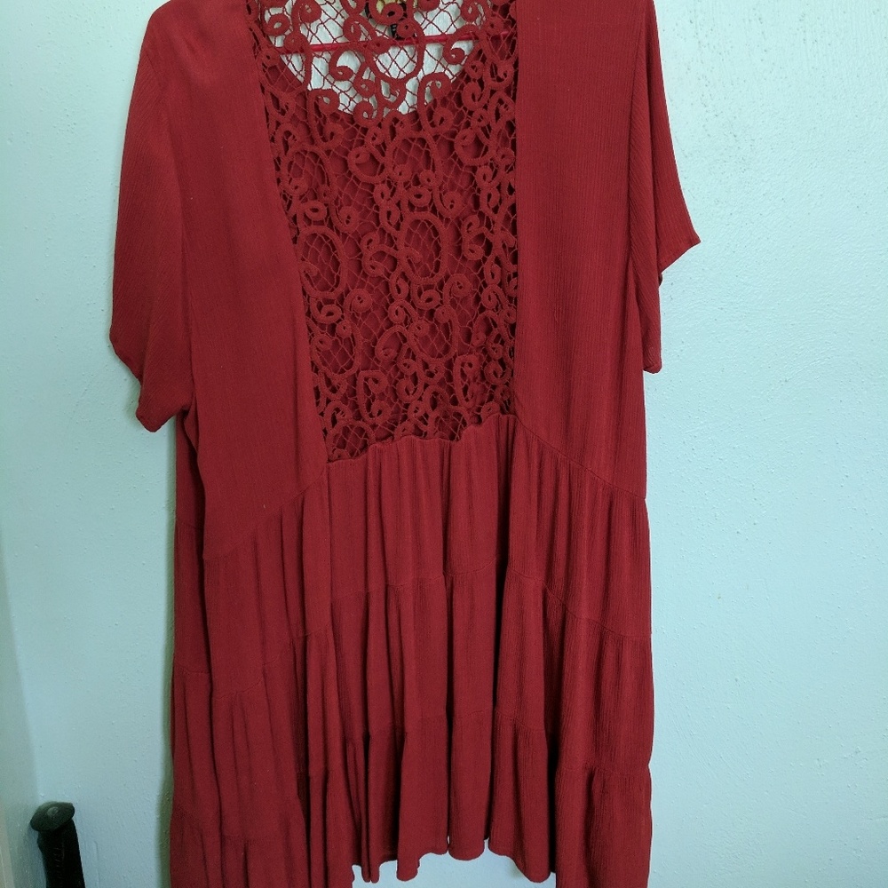 Lace back boho dress