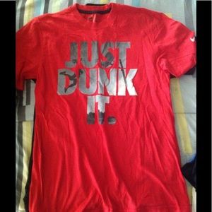 Red Med Nike Just Dunk it mens shirt